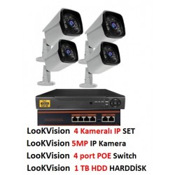 LOOKVİSİON- 5MP IP BULLET SET  